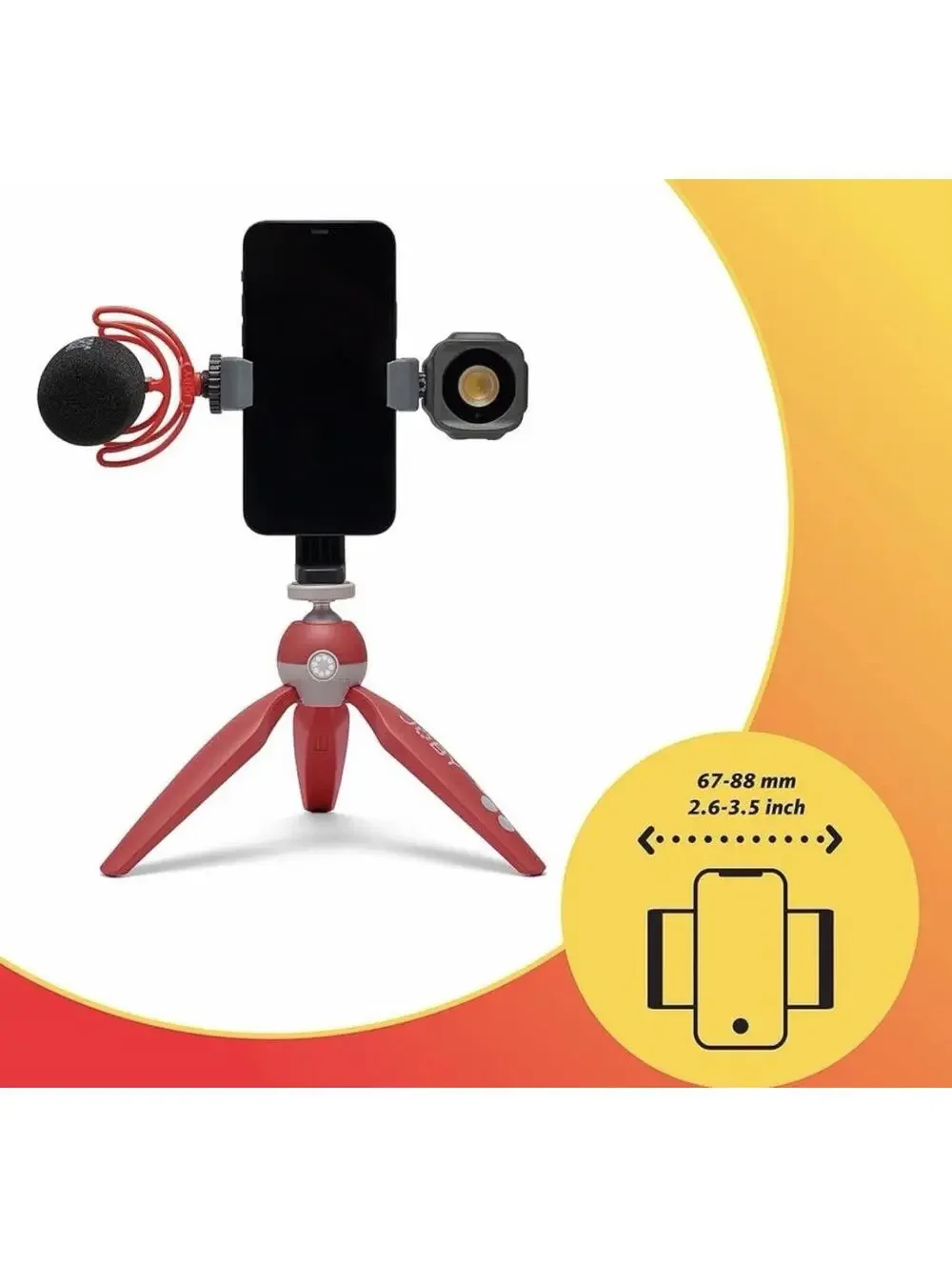 Joby HandyPod 2 Kit, Table Top Tripod with GripTight 360 Phone Mount Yellow